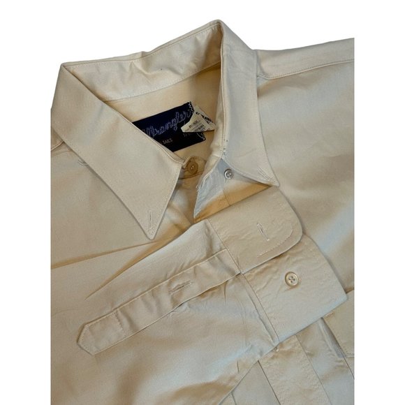 Wrangler Mens‎ Long Sleeve Mid Weight X-Long Tails 17.5-35 Button Down Shirt - Picture 1 of 6